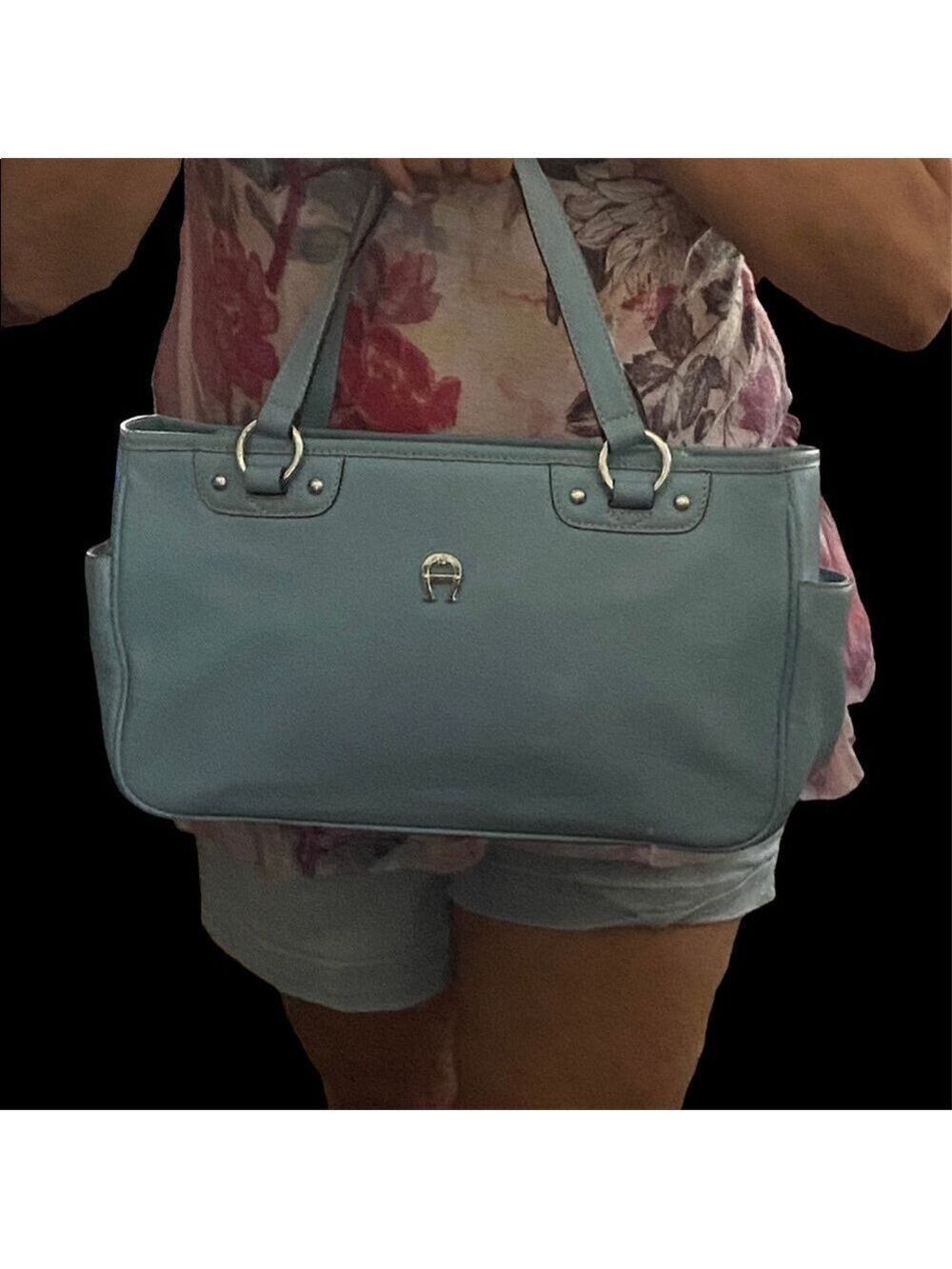 Etiene Aigner blue purse - Picture 9 of 9